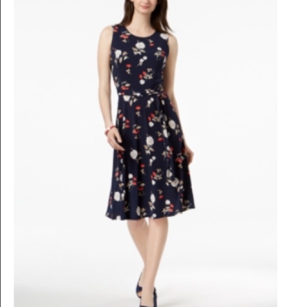 Charter Club Printed Fit & Flare Dress